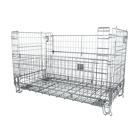 Durastar Wire Container 72x40x46H, Caster Pads, 5" Swvl Caster Wheel(Maroon/Gra 15406-5"PTU